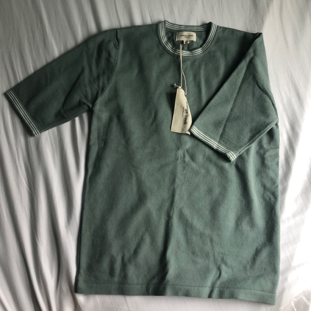 Orange Creek- sea green top